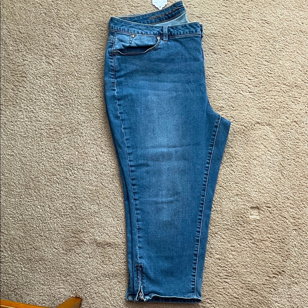 Talbots Heritage Women's Classic Blue Denim Crop Jeans